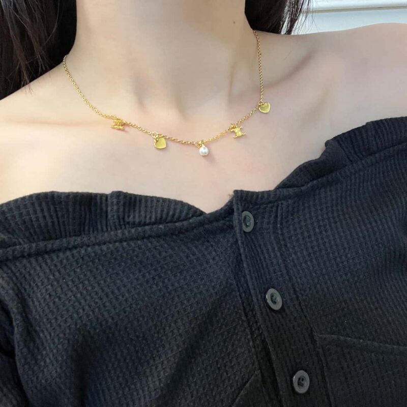 七夕限量款❤️ ☀️☑️ Celine瑟琳凯旋门流苏项链 手链 - Image 5
