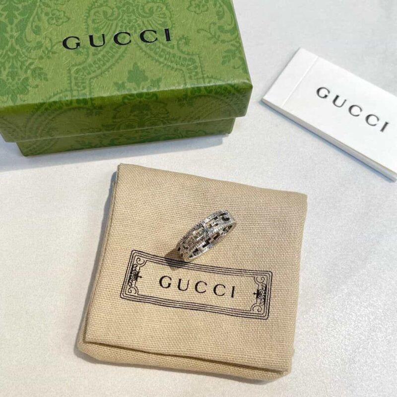 Gucci古驰方形G图案纯银戒指 - Image 3