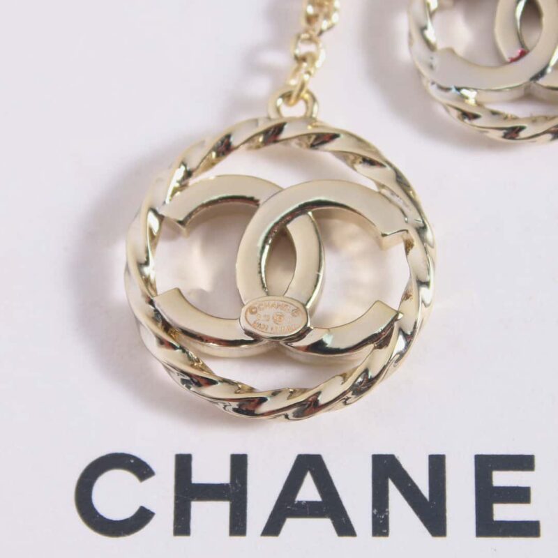 ☑️CHANEL香奈儿c2双c流苏圆形耳钉耳环 - Image 10