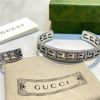 Gucci古驰方形G图案纯银手镯手环