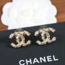 ☑️CHANEL香奈儿c1双c粉钻珍珠耳钉耳环