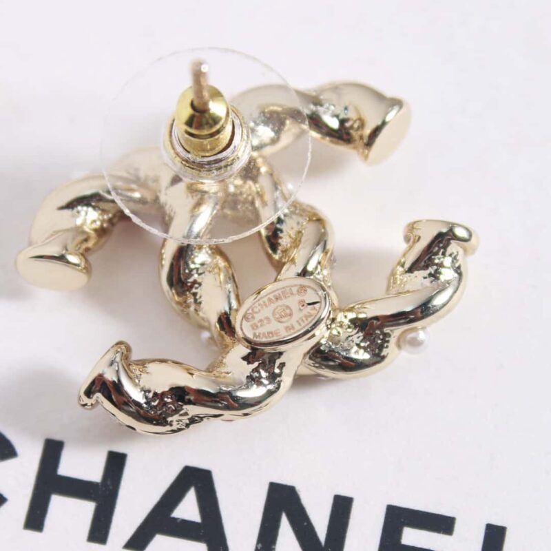 ☑️CHANEL香奈儿c1双c粉钻珍珠耳钉耳环 - Image 10