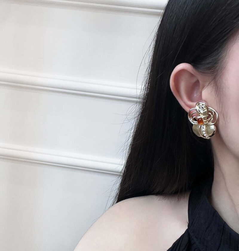 香奈儿耳钉耳环 ☀️☑️ 香奈儿C1双c山茶花耳钉耳环 ☀️ - Image 5