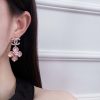 香奈儿耳钉耳环 ☀️☑️ 香奈儿C2双c粉色四叶草耳钉耳环 ☀️