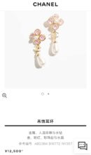 香奈儿耳钉耳环 ☀️☑️ 香奈儿C3双c粉色四叶草耳钉耳环 ☀️