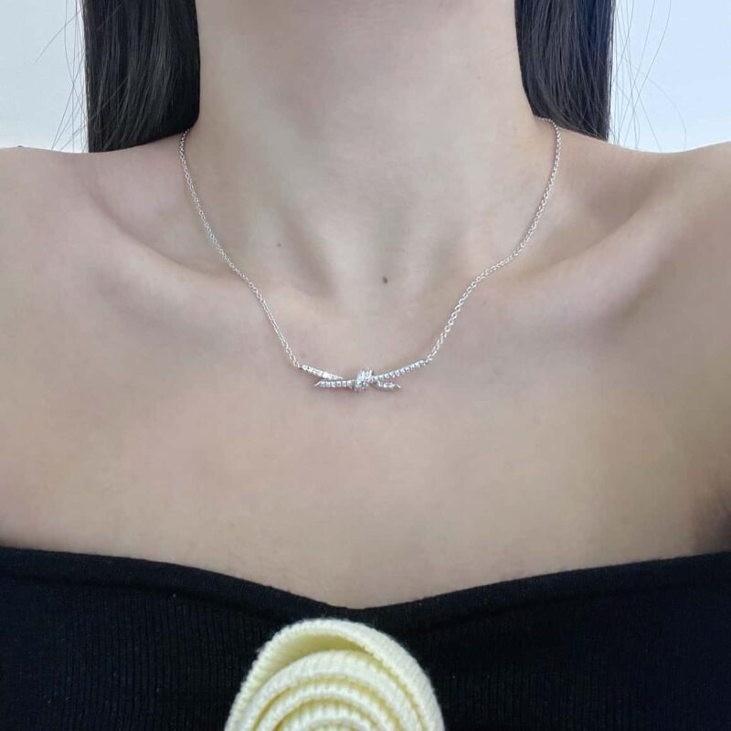 ☑️TIFFANY&Co.蒂芙尼tiffany knot满钻项链 - Image 5