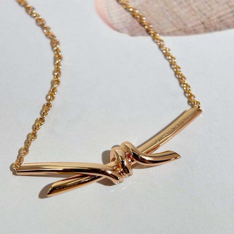 ☑️TIFFANY&Co.蒂芙尼tiffany knot满钻项链 - Image 9