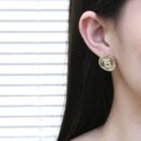 ☀️☑️ 香奈儿c1 圆形双c5字耳钉耳环 ☀️