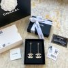 CHANEL香奈儿c2双c长款满钻耳钉耳环