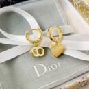 DIOR迪奥满钻桃心CD耳钉耳环