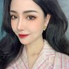 DIOR迪奥大小珍珠满钻四叶草CD耳钉耳环
