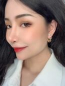 DIOR迪奥桃心大小珍珠耳钉耳环