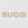 Gucci古驰满钻字母发夹发卡