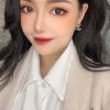 20CHANEL香奈儿双c珍珠耳钉耳环