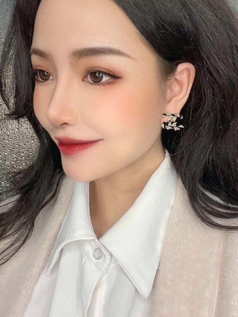 20CHANEL香奈儿双c珍珠耳钉耳环 - Image 3