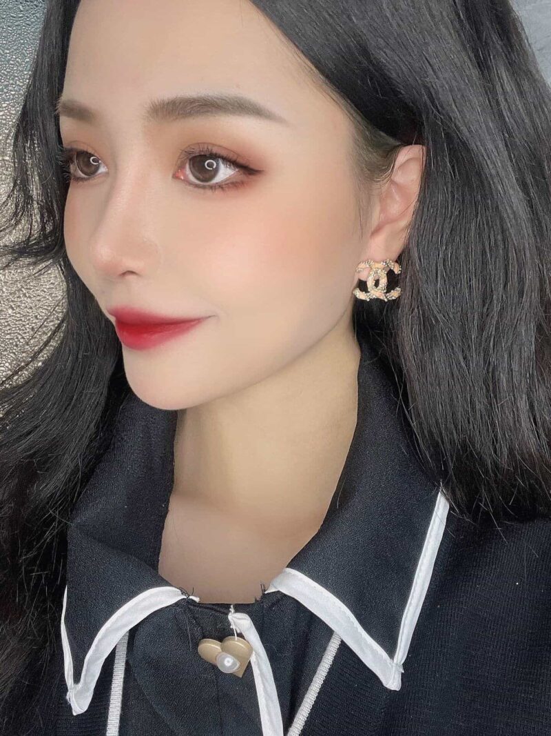 20CHANEL香奈儿双c珍珠耳钉耳环 - Image 3