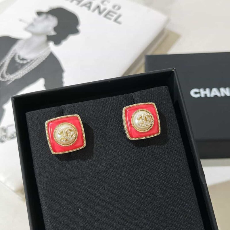 CHANEL香奈儿双c方形耳钉 - Image 3