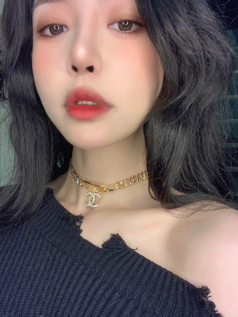 20CHANEL香奈儿双c金色项链 - Image 2