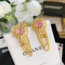 CHANEL香奈儿粉钻耳钉耳环