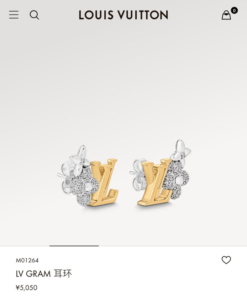 M01265 ☀Louis Vuitton 路易威登LV GRAM 耳环耳钉 项链 - Image 2