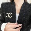☀️☑️ 香奈儿双c五角星⭐星星珍珠胸针 ☀️