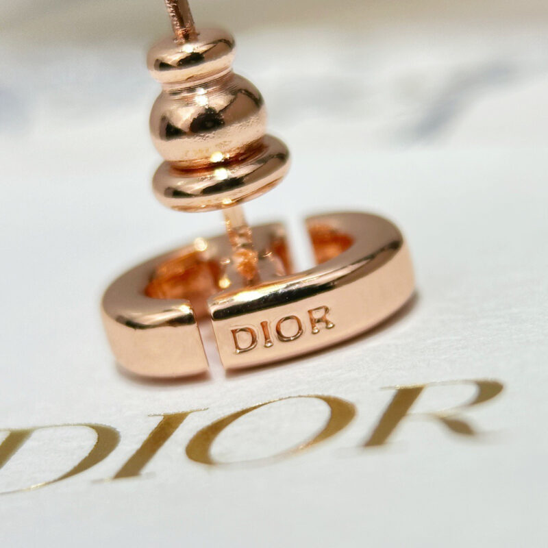 ☑️DIOR迪奥玫瑰金CD耳钉耳环 - Image 10