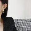 ☑️DIOR迪奥金色CD大小珍珠耳钉耳环