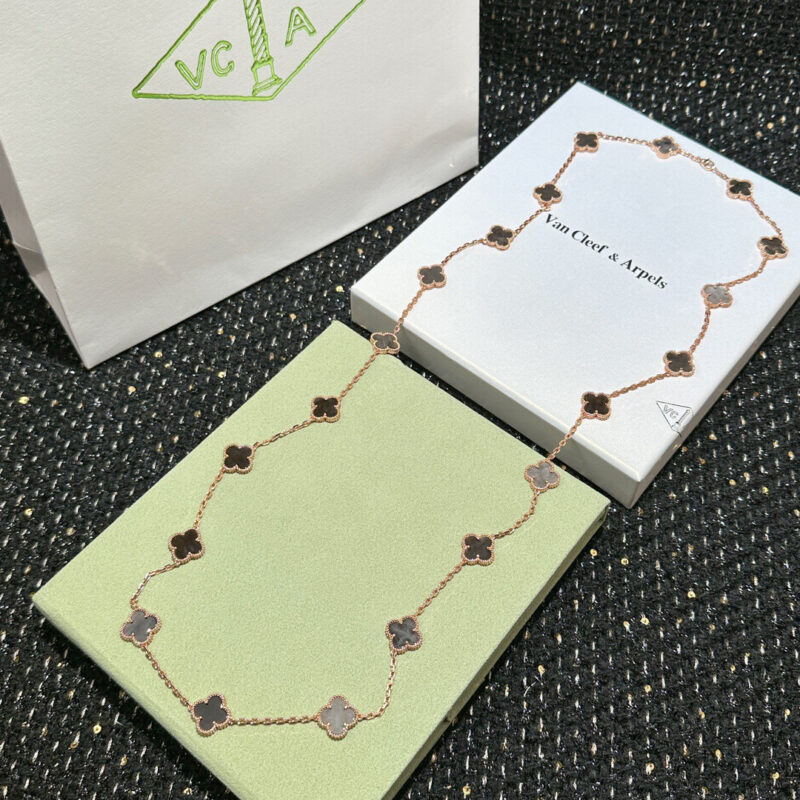 ☀️Van Cleef &Arpels 梵克雅宝四叶草彼得石20花项链毛衣链 ☀ - Image 3