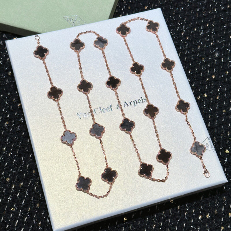 ☀️Van Cleef &Arpels 梵克雅宝四叶草彼得石20花项链毛衣链 ☀ - Image 5