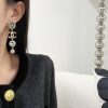 ☀️☑️ 香奈儿C4双c圆形光面耳钉耳环