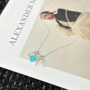 ☀Tiffany&Co.蒂芙尼LOVE字母蓝色爱心桃心项链