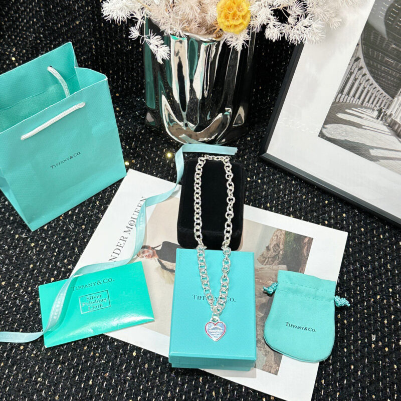 ☀Tiffany&Co.蒂芙尼LOVE系列红色爱心桃心项链 - Image 3