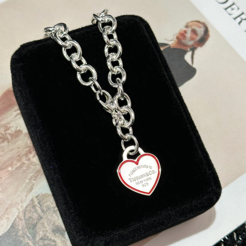 ☀Tiffany&Co.蒂芙尼LOVE系列红色爱心桃心项链 - Image 10