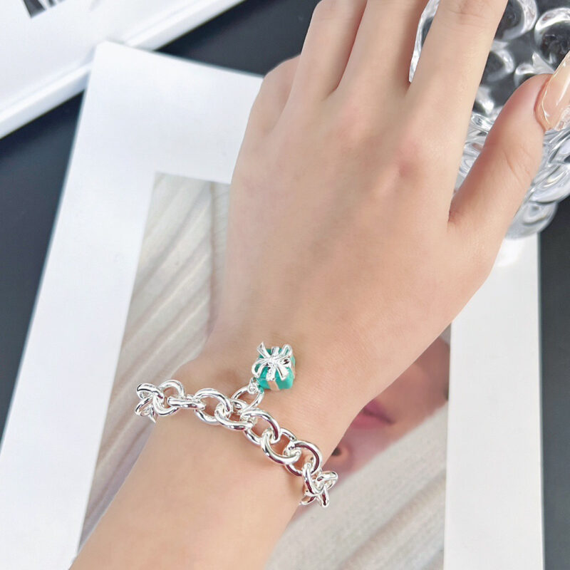 ☀Tiffany&Co.蒂芙尼LOVE系列蓝色礼物盒手链 - Image 5