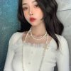 CHANEL香奈儿双c珍珠项链毛衣链