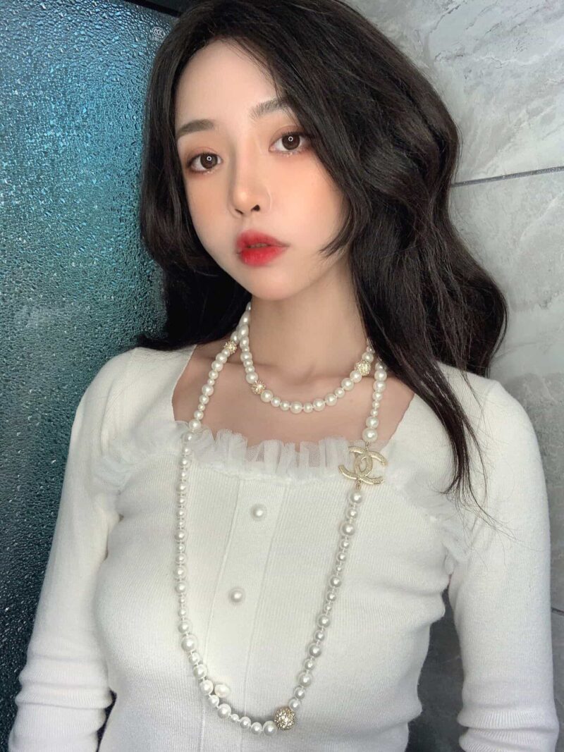 CHANEL香奈儿双c珍珠项链毛衣链 - Image 3