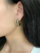 20CHANEL香奈儿金色字母镂空耳钉耳环