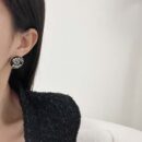 ☀️☑️ 香奈儿c1双c圆形耳钉耳环 ☀️