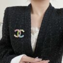 ☀️☑️ 香奈儿双C彩钻胸针 ☀️