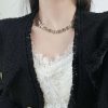 ☀️☑️ 香奈儿双C方钻字母项链 ☀️