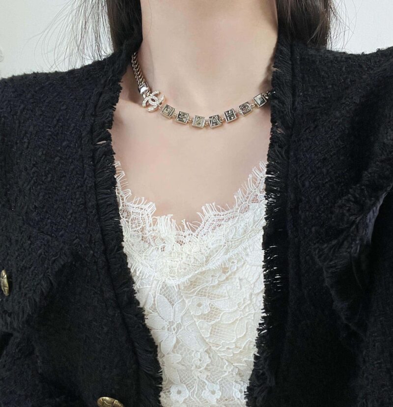 ☀️☑️ 香奈儿双C方钻字母项链 ☀️ - Image 4
