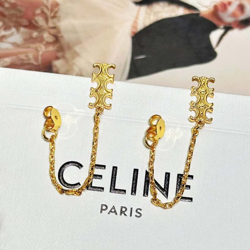 ☀️☑️ Celine瑟琳流苏凯旋门耳钉耳环 ☀️ - Image 6