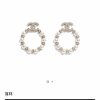 20CHANEL香奈儿双c珍珠耳钉耳环