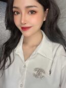 CHANEL香奈儿双c珍珠胸针