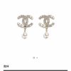 20CHANEL香奈儿双c珍珠耳钉耳环