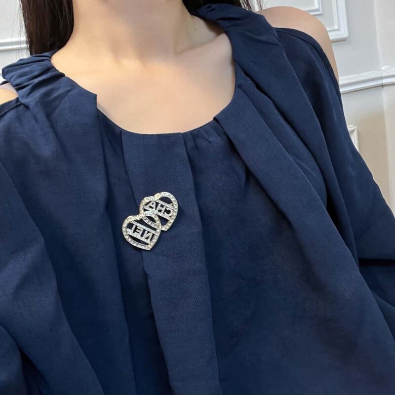 ☑️CHANEL香奈儿双爱心桃心胸针 - Image 5
