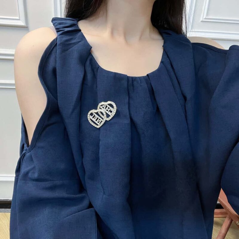 ☑️CHANEL香奈儿双爱心桃心胸针 - Image 7