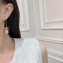 香奈儿C2双c圆形粉钻耳钉耳环