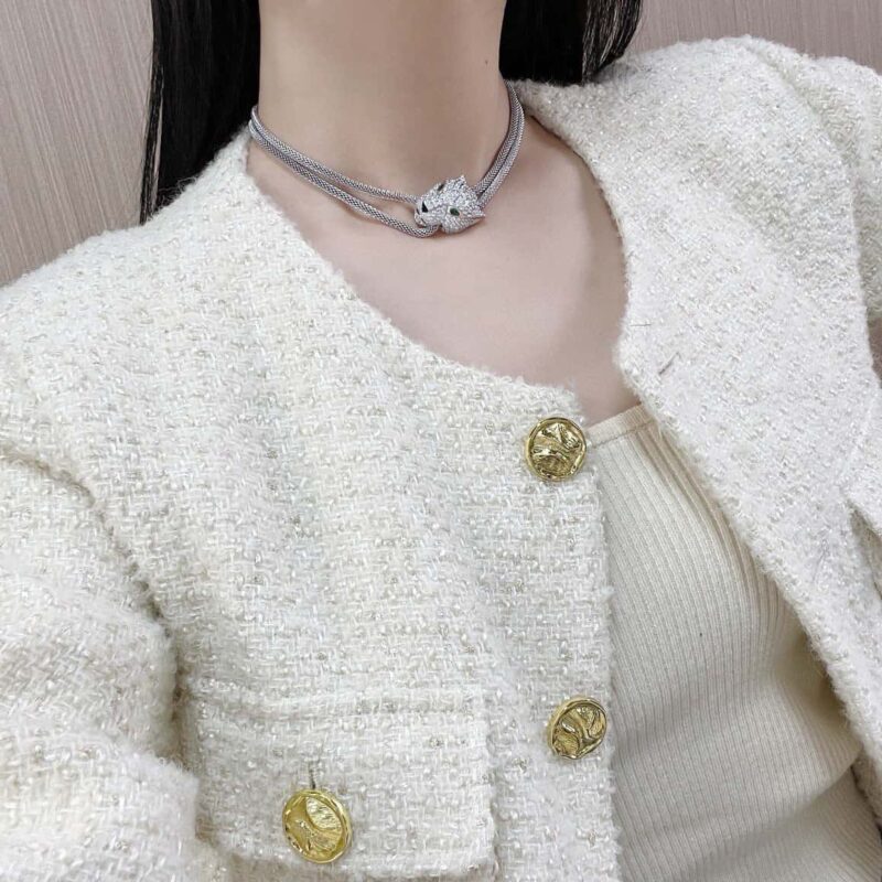 ☀️卡地亚PANTHÈRE DECARTIER丛林系列满钻豹子项链 手链 ☀️ - Image 9