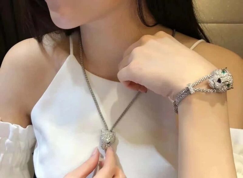 ☀️卡地亚PANTHÈRE DECARTIER丛林系列满钻豹子项链 手链 ☀️ - Image 15